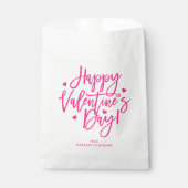 Sachets En Papier Heureuse Sainte-Valentin de script de calligraphie (Devant)