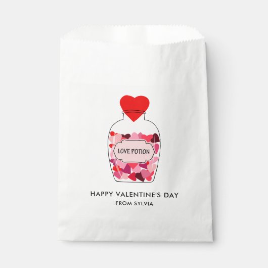 Sachets En Papier Heureuse Sainte-Valentin Love Potion Personnalisé (Devant)