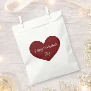 Sachets En Papier Heureuse Sainte-Valentin Red Heart Cute Party