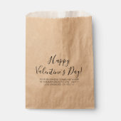 Sachets En Papier Heureuse Sainte-Valentin script moderne adresse pe (Devant)