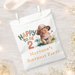 Sachets En Papier Heureux D'Être 2 Lion Cub Anniversaire