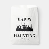 Sachets En Papier Heureux et décourageant | Halloween Bonbons Favori (Devant)