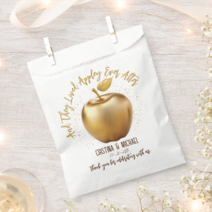 Sachets En Papier Heureux Jamais après Caramel Apple Mariage