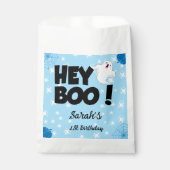 Sachets En Papier Hey Boo Blue Halloween Ghost fête d'anniversaire (Devant)