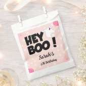 Sachets En Papier Hey Boo Pink Halloween Ghost fête d'anniversaire (Coupé)