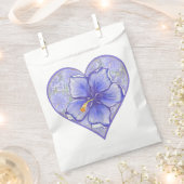 Sachets En Papier Hibiscus & dentelle BLEU (Coupé)