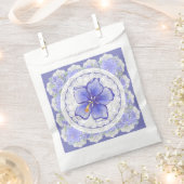 Sachets En Papier Hibiscus & dentelle BLEU (Coupé)