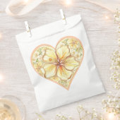 Sachets En Papier Hibiscus & dentelle JAUNE (Coupé)