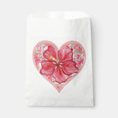 Sachets En Papier Hibiscus & dentelle RED (Devant)