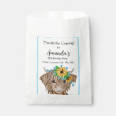 Sachets En Papier Highland Cow, fête d'anniversaire de vache (Devant)