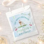 Sachets En Papier Hip Hippo Hooray fête d'anniversaire (Coupé)