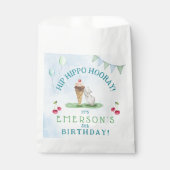 Sachets En Papier Hip Hippo Hooray fête d'anniversaire (Devant)