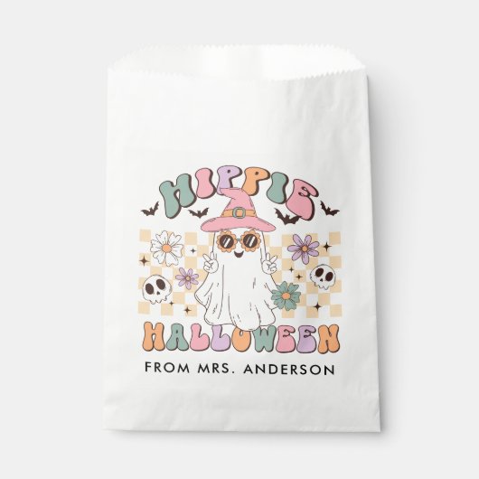 Sachets En Papier Hippie Halloween Super Retro (Devant)