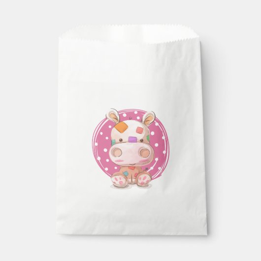 Sachets En Papier Hippo Patchwork rose (Devant)