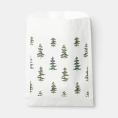Sachets En Papier Hiver branché | Motif d'arbre de Noël (Devant)