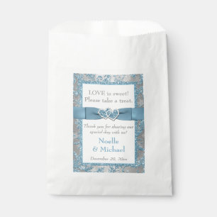 Sachets En Papier Hiver Mariage Favor Sac   Winter Wonderland Blue