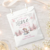 Sachets En Papier Hiver ONE derland Fille rose Noël 1er anniversaire (Coupé)