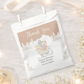 Sachets En Papier Hiver Ours Brown Baby shower à bascule Merci (Coupé)