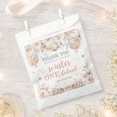 Sachets En Papier Hiver Pink Gold Onederland Anniversaire (Coupé)