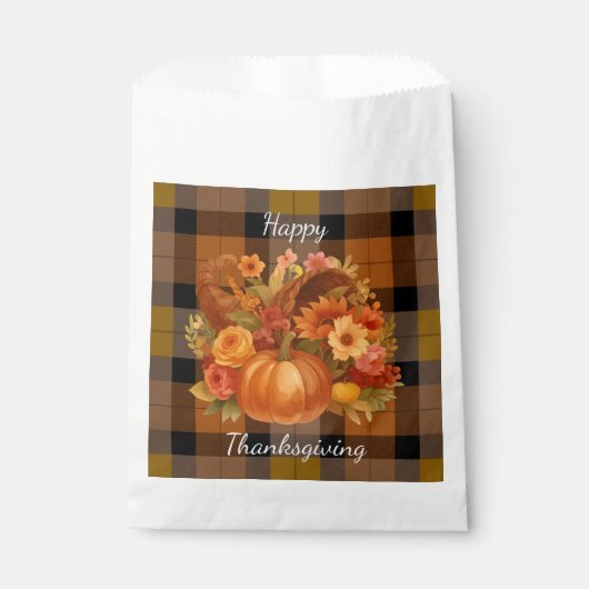 Sachets En Papier Hiver Thanksgiving Cornucopia (Devant)