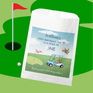 Sachets En Papier Hole In One Boy Golf Par tee 1er Anniversaire