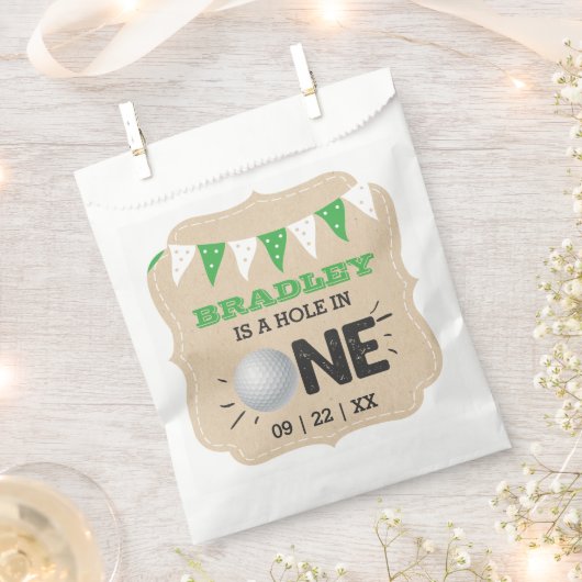 Sachets En Papier Hole In One Boys Golf 1er Anniversaire Par tee (Coupé)
