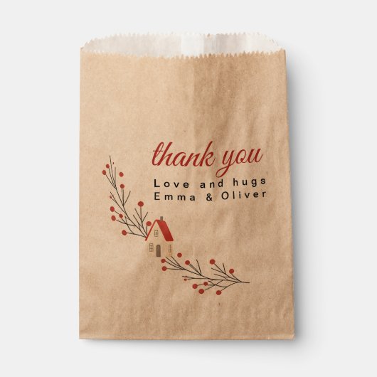 Sachets En Papier Holiday Berry Branch Christmas (Devant)