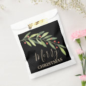 Sachets En Papier Holly et Berries sur Black Joyer Noël (Scellé)
