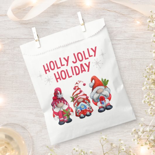 Sachets En Papier Holly Jolly Holiday Gnomes (Coupé)