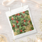 Sachets En Papier Holly Tree Noël Vintage (Coupé)
