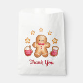 Sachets En Papier Homme en pain d'épice joyeux Merci de Noël (Devant)