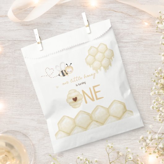 Sachets En Papier Honey Bee 1er anniversaire (Coupé)