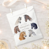 Sachets En Papier Horses équestre élégante fête d'anniversaire (Coupé)