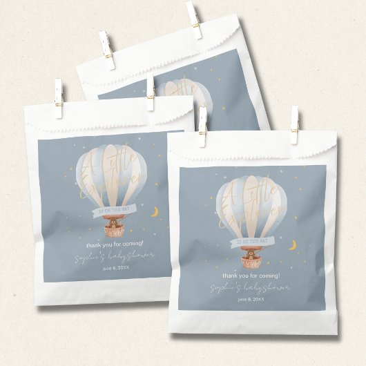 Sachets En Papier Hot Air Balloon Whimsical Cute Teddy Bear 