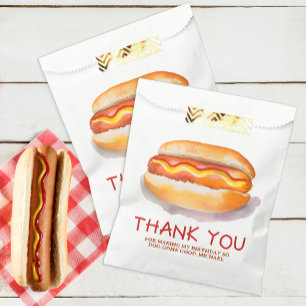 Sachets En Papier Hot Dog Anniversaire Fête Faveur Sac - Enfants BBQ