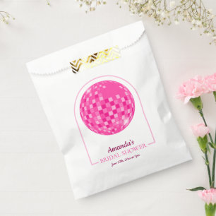 Sachets En Papier Hot Pink Disco Boogie Fête des mariées