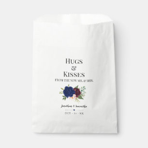 Sachets En Papier Hugs & Baisers de la nouvelle mariage fleurie Mme
