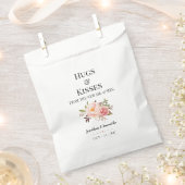 Sachets En Papier Hugs & Baisers du nouveau mariage fleuri rose Mme (Coupé)