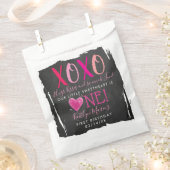 Sachets En Papier Hugs & Kisses (XOXO) Valentine's Day 1st Birthday (Coupé)