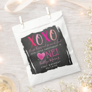 Sachets En Papier Hugs & Kisses (XOXO) Valentine's Day 1st Birthday