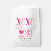 Sachets En Papier Hugs & Kisses (XOXO) Valentine's Day 1st Birthday (Devant)