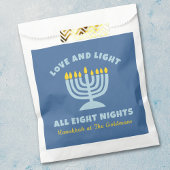 Sachets En Papier Huit nuits juives "Amour et Lumière" d'Hanoukka