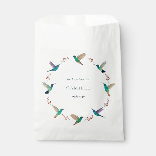 Sachets En Papier Hummingbird Baptism (Devant)
