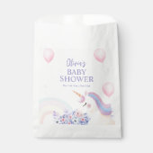 Sachets En Papier Hydrangea Balloon Rainbow Unicorn Baby shower (Devant)