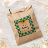 Sachets En Papier I Do BBQ Green En vichy et tournesol (Coupé)