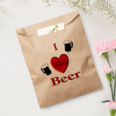 Sachets En Papier I Heart Beer Design (Scellé)