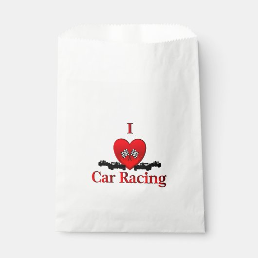 Sachets En Papier I Heart Car Racing (Devant)