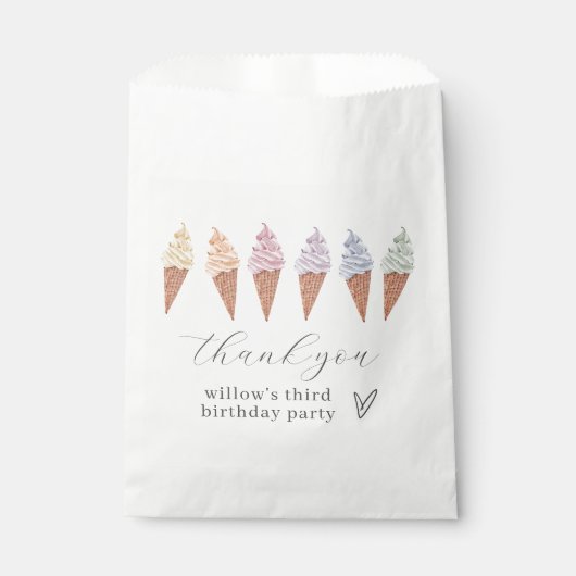 Sachets En Papier Icecream arc-en-ciel (Devant)