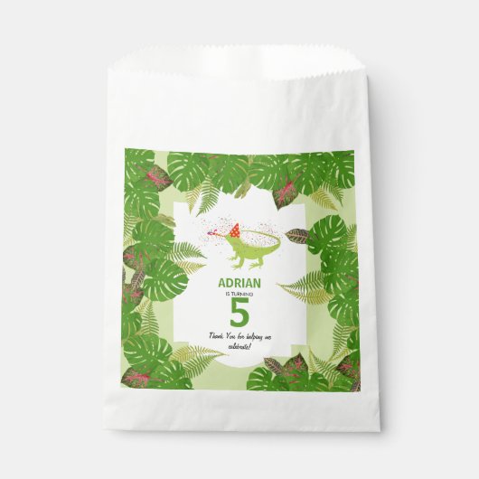 Sachets En Papier Iguana Lizard Fête Animaux Fête Anniversaire (Devant)