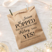 Sachets En Papier Il a posé la question Fête de fiançailles Popcorn (Coupé)